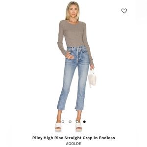 Agolde Riley High Rise Straight Crop Jeans